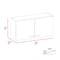 Tuhome Napoles Wall Cabinet, Two Shelves, Double Door, White/Light Gray MBZ6561 - alternate 5